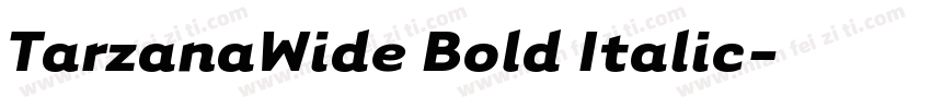 TarzanaWide Bold Italic字体转换